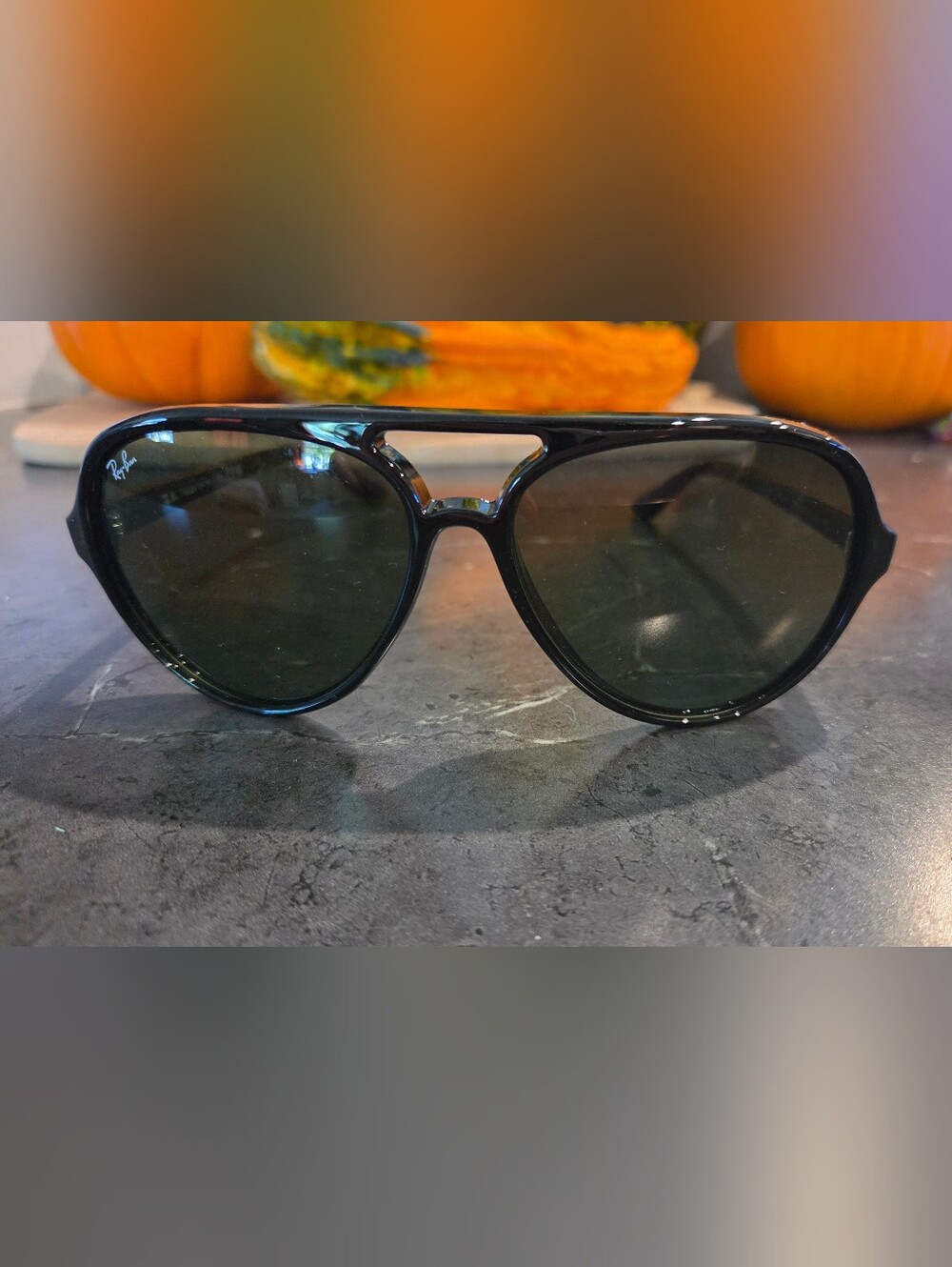 Ray-Ban Women’s Black Frame with Dark  Lenses Aviator Sunglasses